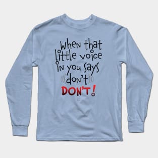 Little Voice-black Long Sleeve T-Shirt